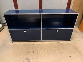 USM Haller Sideboard Stahlblau mit Schubladen