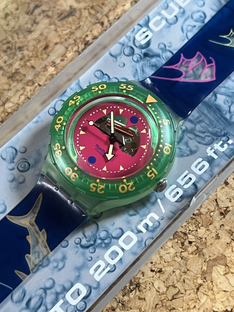 Swatch Orologi: Swatch SBUBA pink/green – Usato da Basel venduto da bellespirit 6