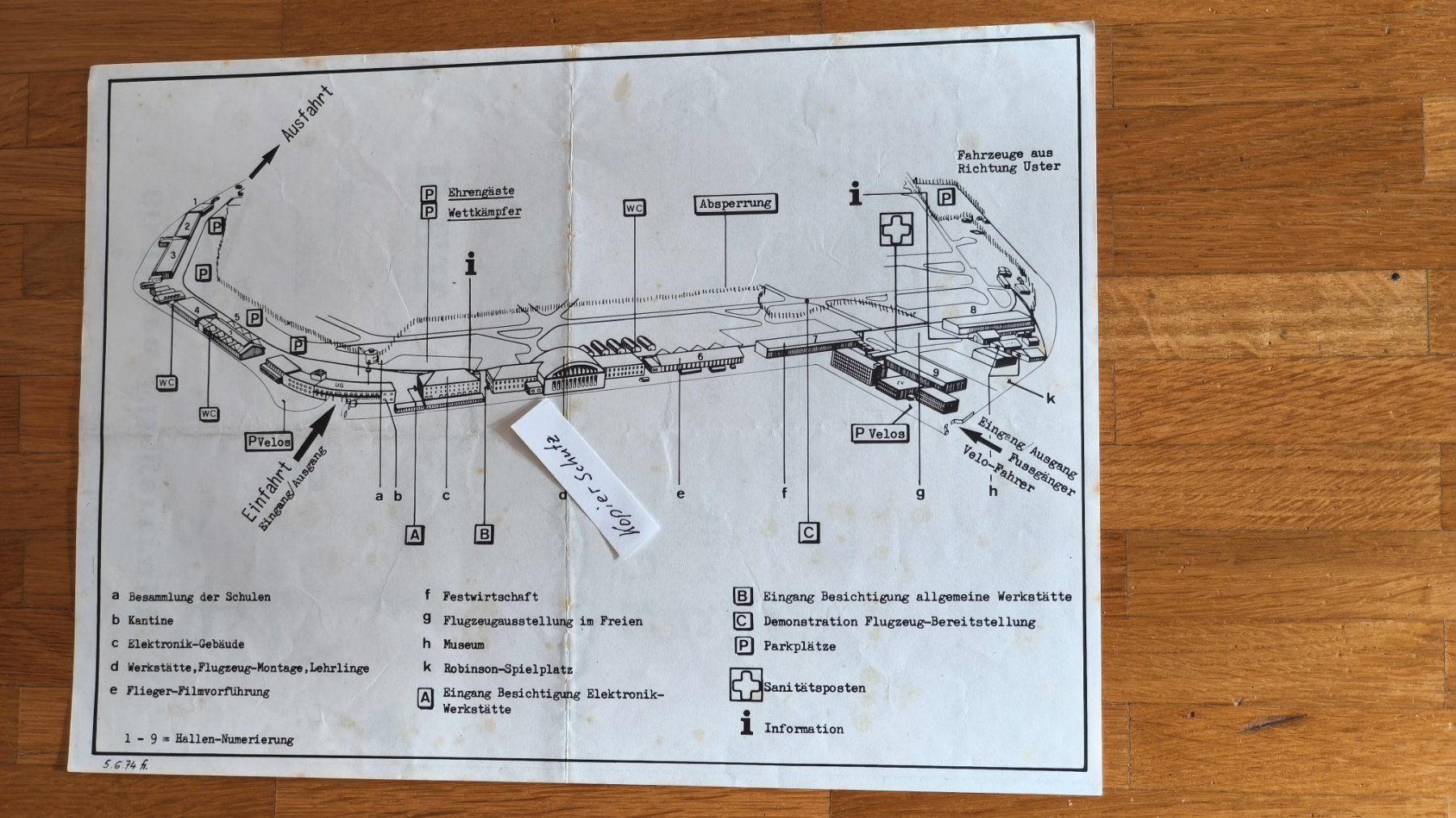 Swissair Documenti: Schweizer Luftwaffe Programm Flug-Meisterschaften 1974 – Usato da Aesch BL venduto da Opirol 1