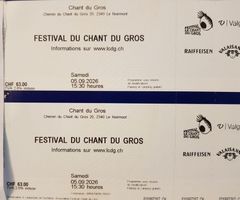 2 Ticket FESTIVAL DU CHANT DU GROS