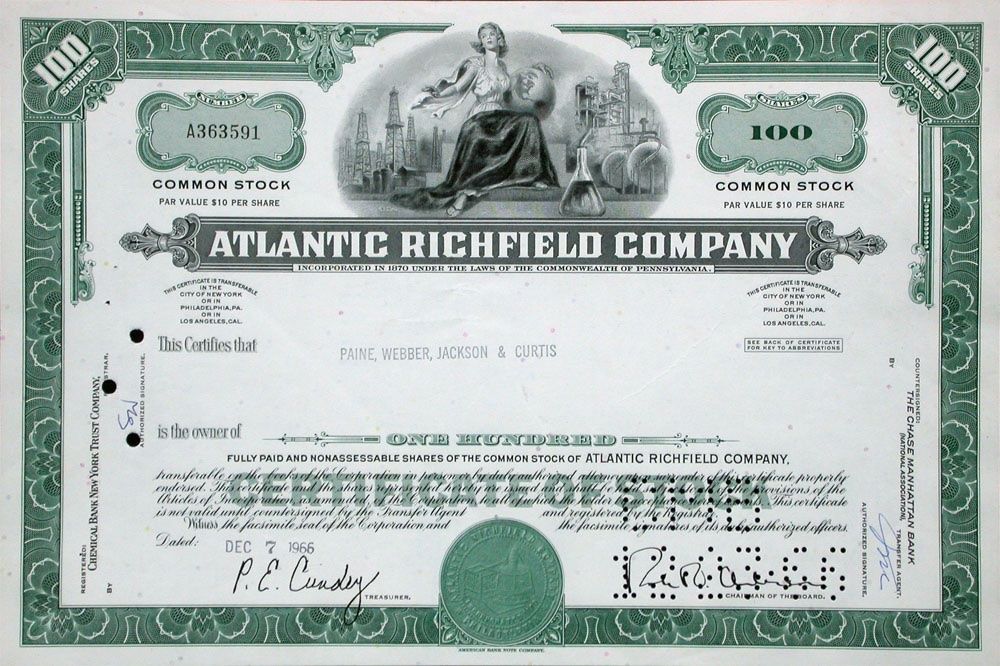 Dokumente: Atlantic Richfield Company - 1966 – Gebraucht aus Solothurn von Sgasche