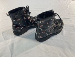 H&M Stiefeletten Gr. 32 Schwarz Blumenmuster Top Zustand! (5