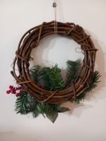 Couronne de l'Avent Unique - Décoration de Noël Rustique
