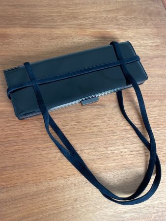BALLY Vintage 2-Way Tasche / Clutch SCHWARZ WIE NEU