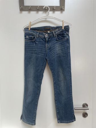 Jean 7/8 bleu al coupe droite 