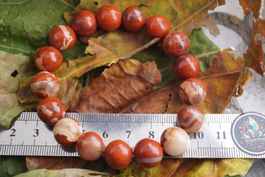 Roter Jaspis   12mm Armband –Edelsteinstube Rausverkauf