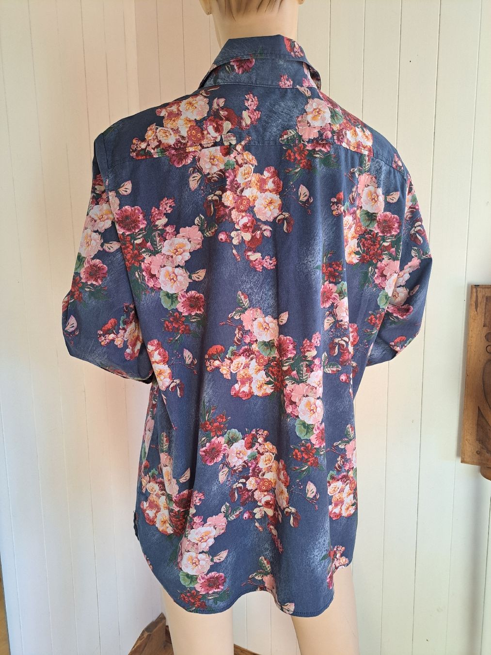 Walbusch Camicette: WALBUSCH Hemdbluse langärmelige Bluse 46 L Rosen – Usato da Mollis venduto da Fauchi99 4