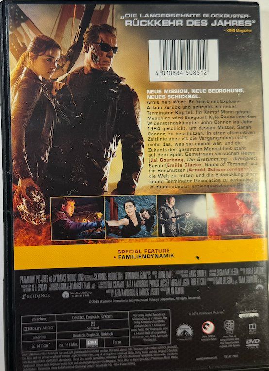 Tutti i DVDs: DVD TERMINATOR GENISYS - "TOP-ACTION MIT ARNIE IN BESTFORM" – Usato da Wisen venduto da gigisna 1