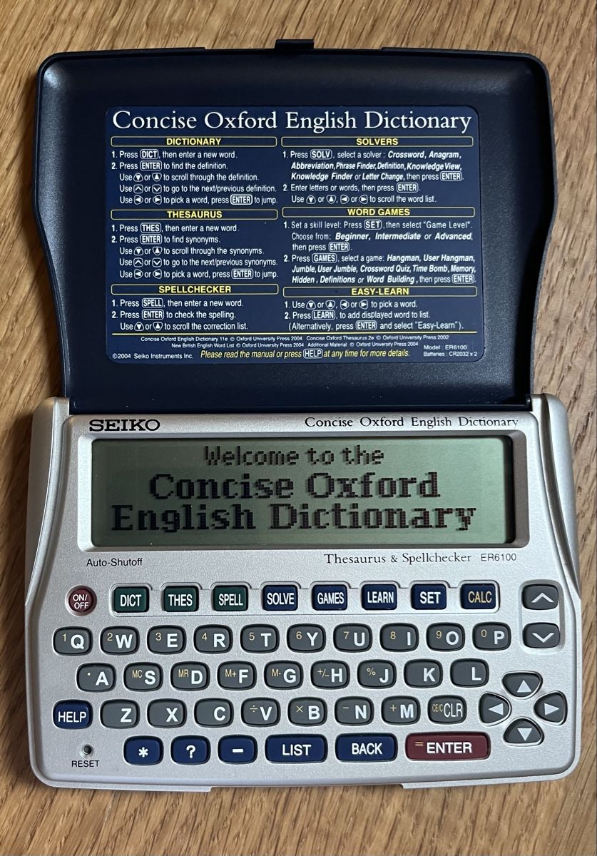 Seiko Tutti gli attrezzi: Seiko Concise Oxford English Dictionary - électronique – Nuovo (secondo la descrizione) da Biel/Bienne venduto da Fjollushe 2