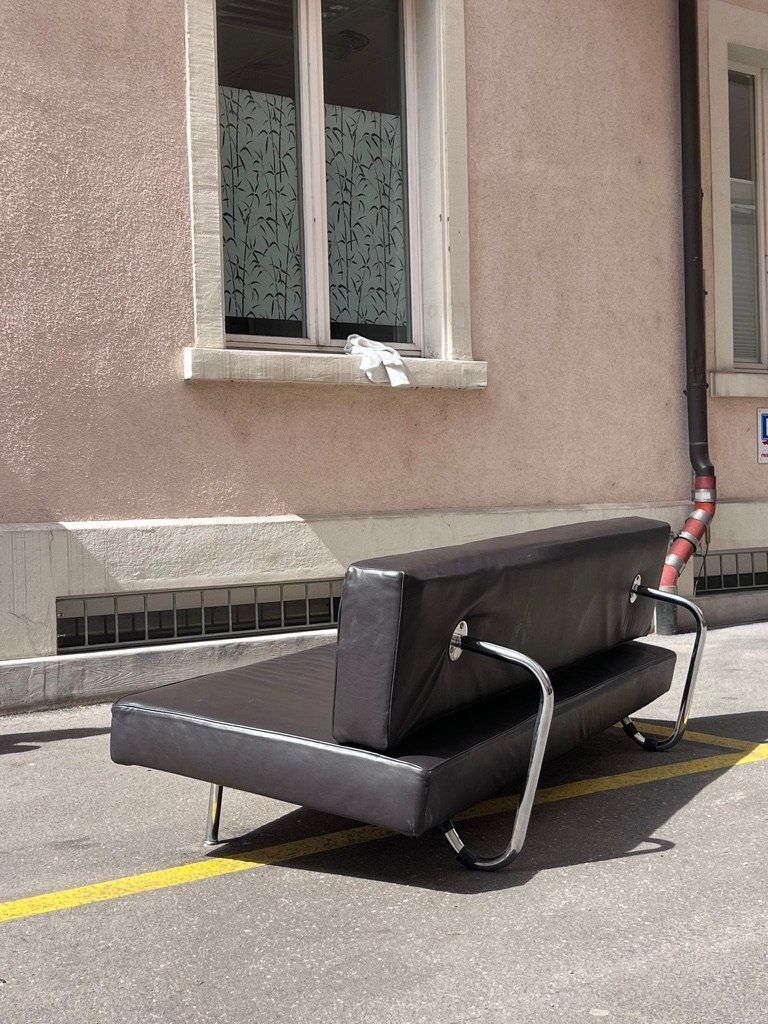 Divani: Designer Leder-Sofa / Bettsofa EA-616 von Ernst Ambühler – Usato da Zürich venduto da aninasch 1