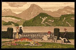 Hertenstein, Park mit Besuchern