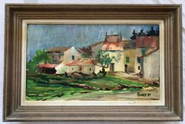Jan Šubrt - Ölgemälde - Provence: "Sisteron" - 1981