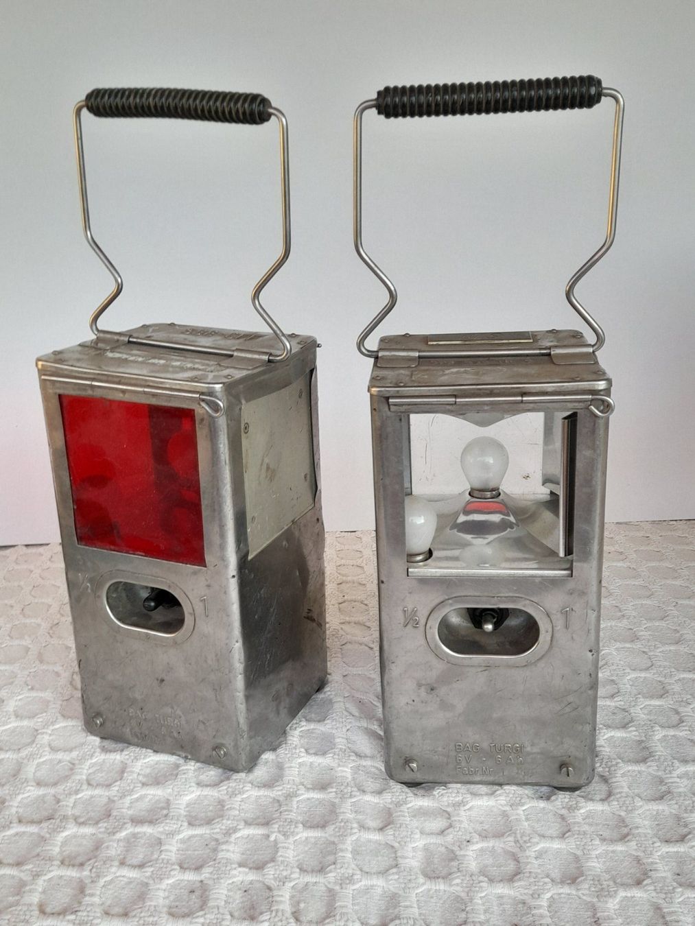 SBB/CFF/FFS Lanterne: SBB und BLS Rangierlaterne BAG Turgi – Difettoso da Thun venduto da Treff.....e 9