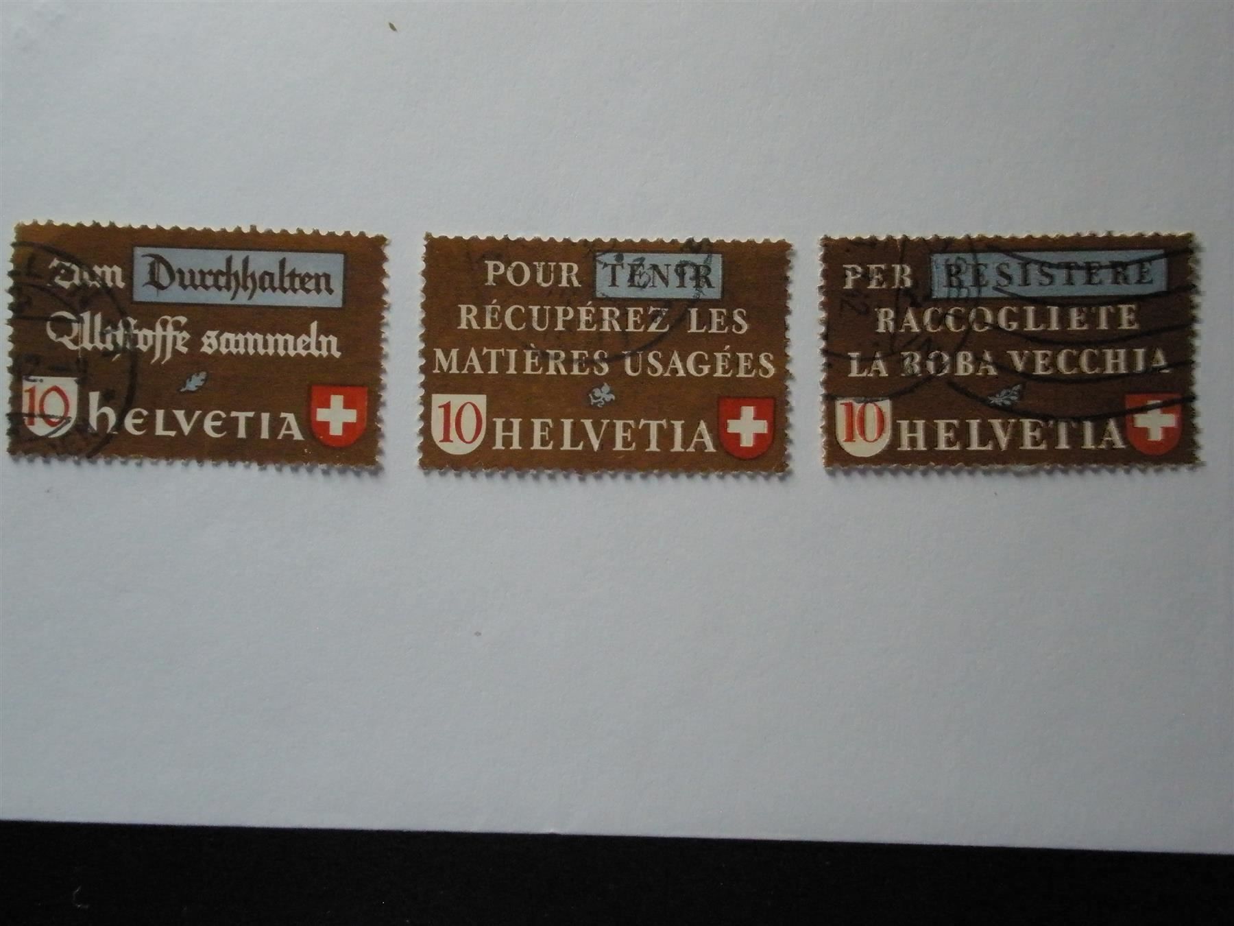 Alle Briefmarken: 1942 - 254/56 gelaufen – Gebraucht aus Buchs SG von Tigeradler