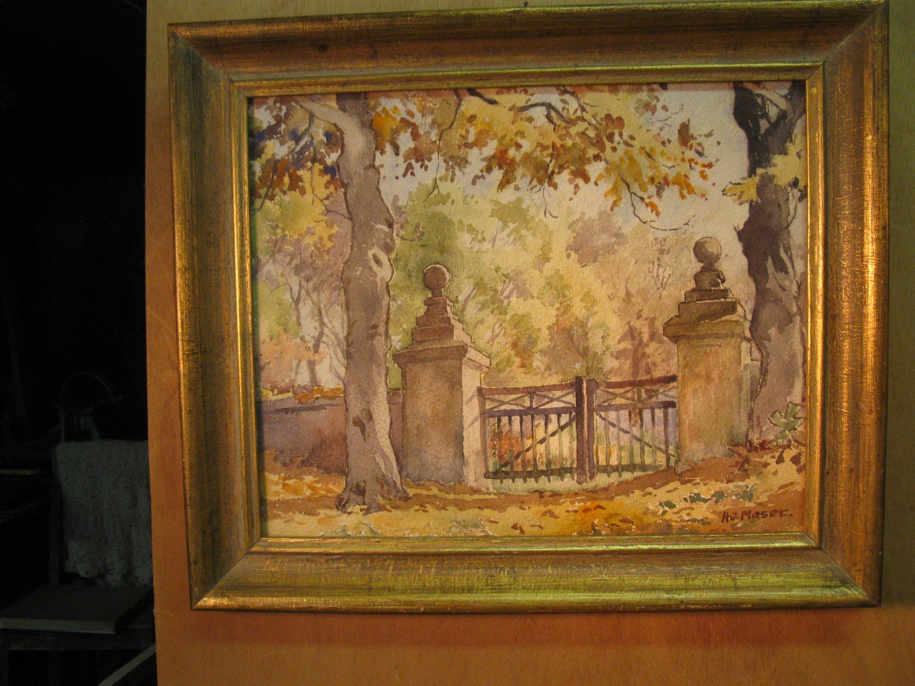 Gemälde: Feines Aquarell von Moser Adolf Bern – Gebraucht aus Altstätten von antikundart