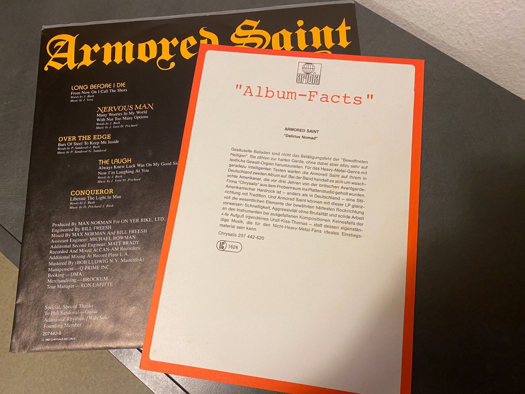Schallplatten: Armored Saint - Delirious Nomad Orginal LP 1985 – Gebraucht aus Basel von VinylLover68 8
