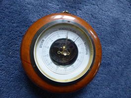 Antiker Barometer,Wetterstation,Holz-Glas-Messing