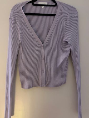 Lilac Knit Cardigan - H&M, Size L -