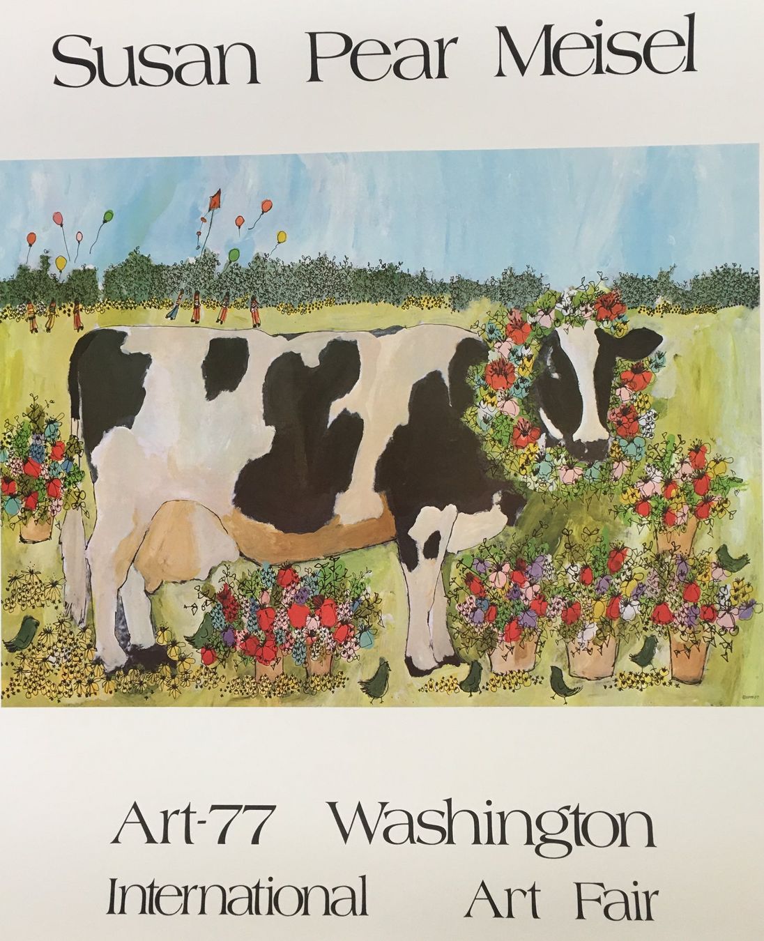 Grafica & Litografie: Susan Pear Meisel   "Cow"   Farboffsetlithographie – Usato da Nennigkofen venduto da Schamane75 2