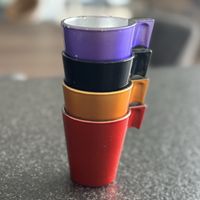 Ensemble de 4 tasses expresso multicolores