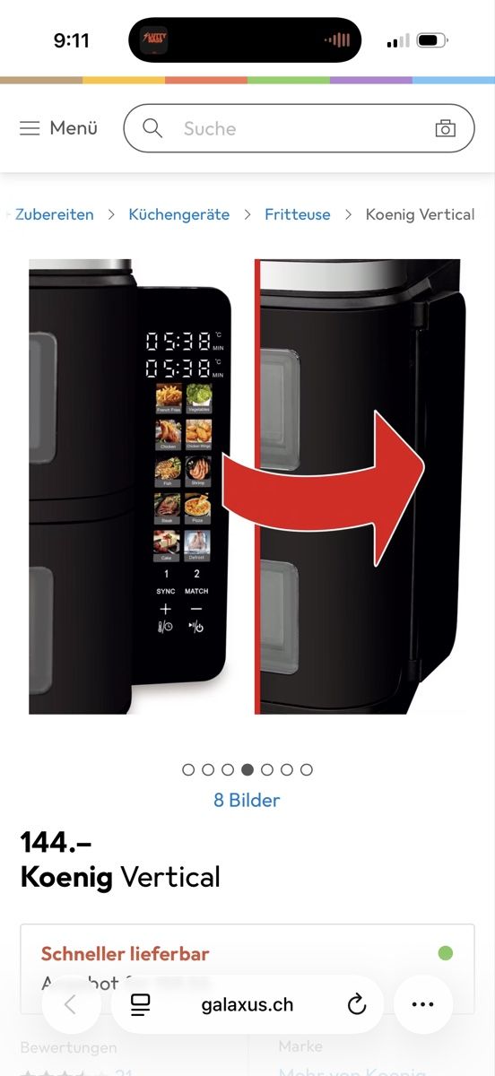 Elettrodomestici da cucina: Koenig Vertical Air Fryer - Double Basket – Nuovo e nell'imballaggio originale da Lenzburg venduto da sad_8mbt 3