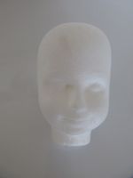 Puppenkopf Styroporkopf basteln, H: 12 cm, Kopf-Umfang 28 cm
