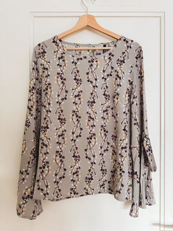 Chicorée Bluse | Grösse L, grau, neuwertig