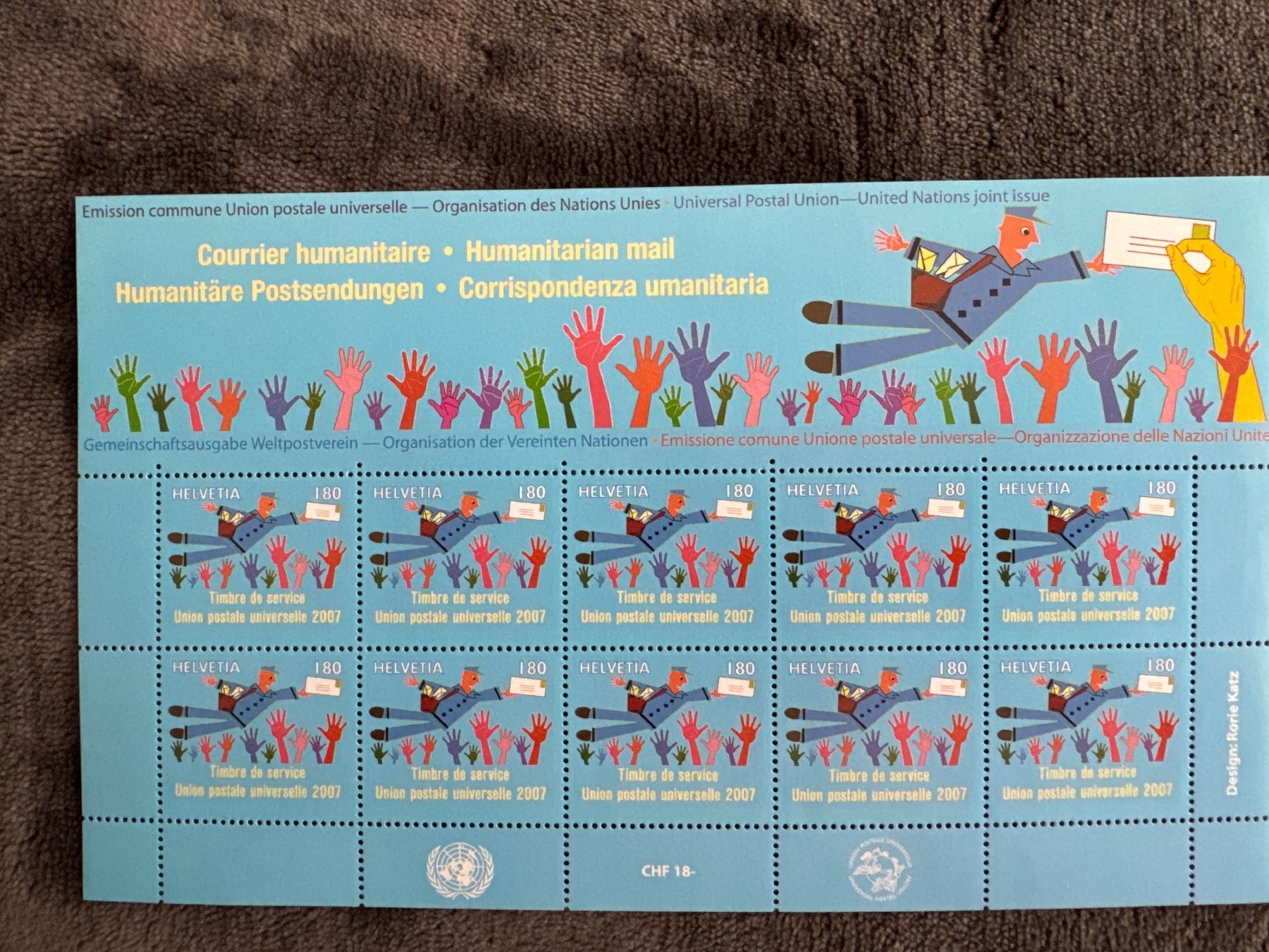 Tous les timbres: MARKEN KLEINBOGEN 2007 HUMANITÄRE POSTSENDUNGEN, POSTFRISCH – Neuf (Voir description) à Genève par k1164