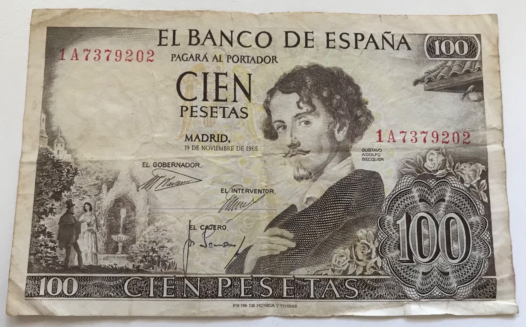 Banconote: Spanien 100 Pesetas 1965 – Usato da Algetshausen venduto da Carrhard