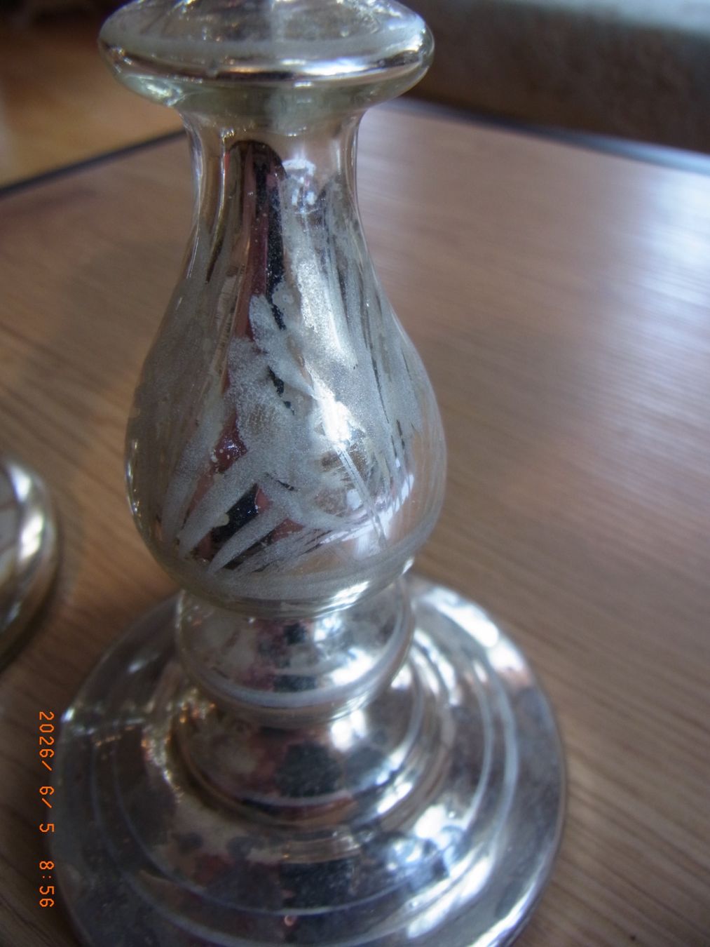 Portacandele: 2er Set Kerzenständer aus Bauernsilber / Glas – Usato da Uezwil venduto da Fauchi51 2