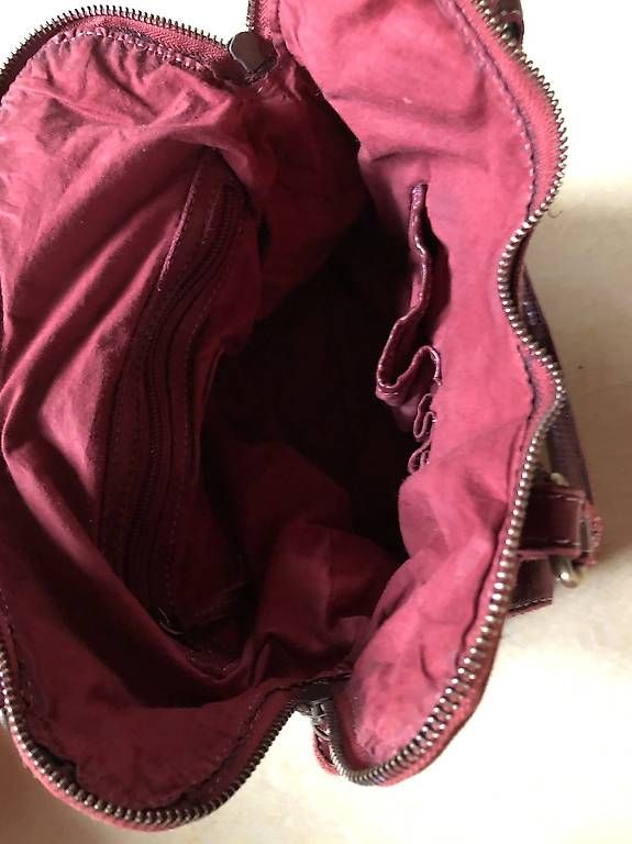 Borse da donna: Lederhandtasche rot/chrom design speziell – Usato da Meiringen venduto da Bignoddy 2