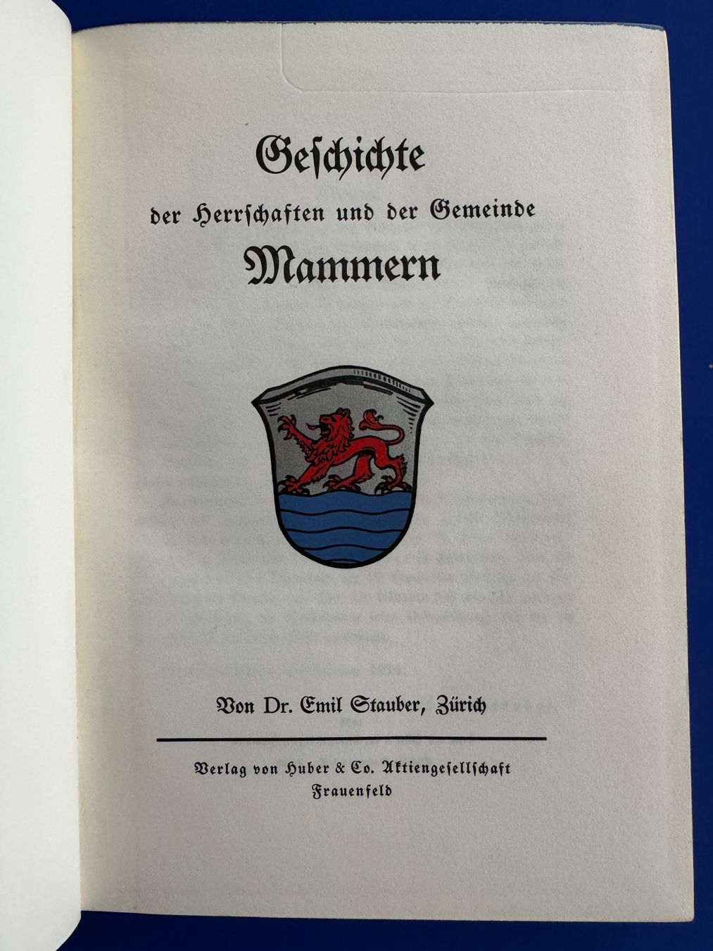 Libri: Geschichte der Gemeinde Mammern 1934 – Usato da Adliswil venduto da buch_und_kunst 1