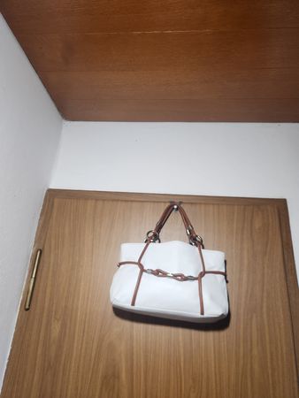 Sac à main Emporio Armani cuir blanc marron 