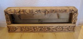Antikes Natur Holz Wand Regal feine Schnitzereien UNIKAT