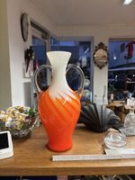 Große Murano Glasvase – Opalin Orange