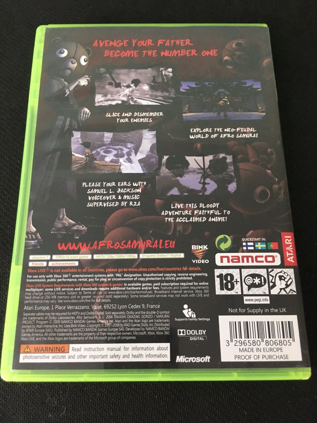 Microsoft Giochi: Afro Samurai für Xbox 360 – Usato da St.Gallen venduto da sjosjo 1