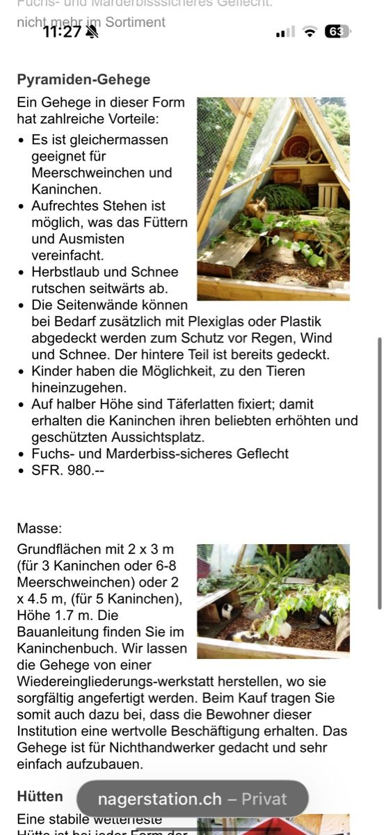 Käfige, Transport & Sicherheit: Kanninchenstall Hasengehege – Gebraucht aus Winterthur von tanscha 1