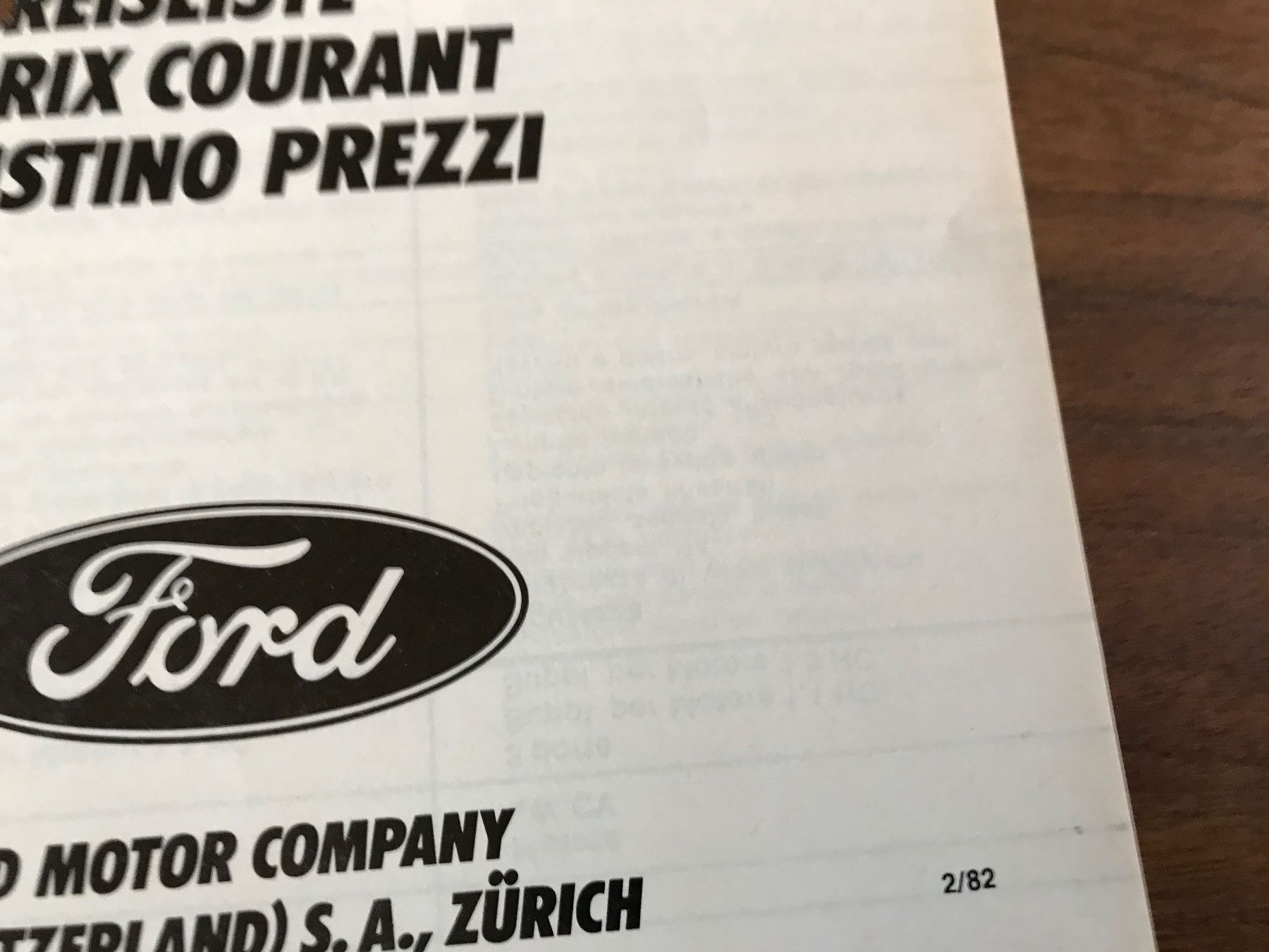 Ford Documenti: Ford Fiesta Prospekt – Usato da Balterswil venduto da Jeko1967 1