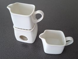 Rechaud klein mit 2 Krügchen für flüssige Butter