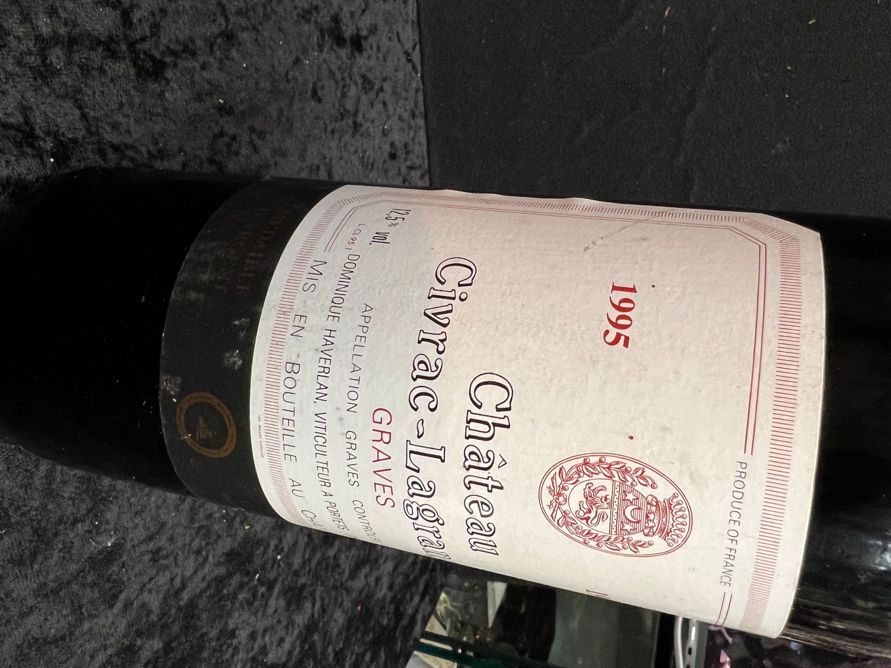 Vino: CHÂTEAU CIVRAC-LAGRANGE 1995 – Nuovo (secondo la descrizione) da Genève venduto da Leboucheoreilles 1