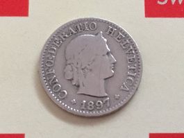 5 Rappen 1897 -ss, nur 0,5 Mio!