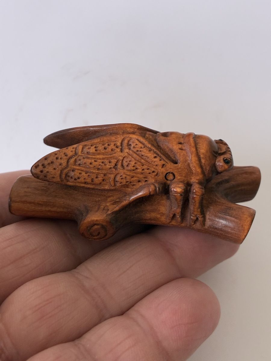 Statuette: Japon netsuke en bois de buis objet traditionnel – Usato da St-Aubin-Sauges venduto da asianart 2