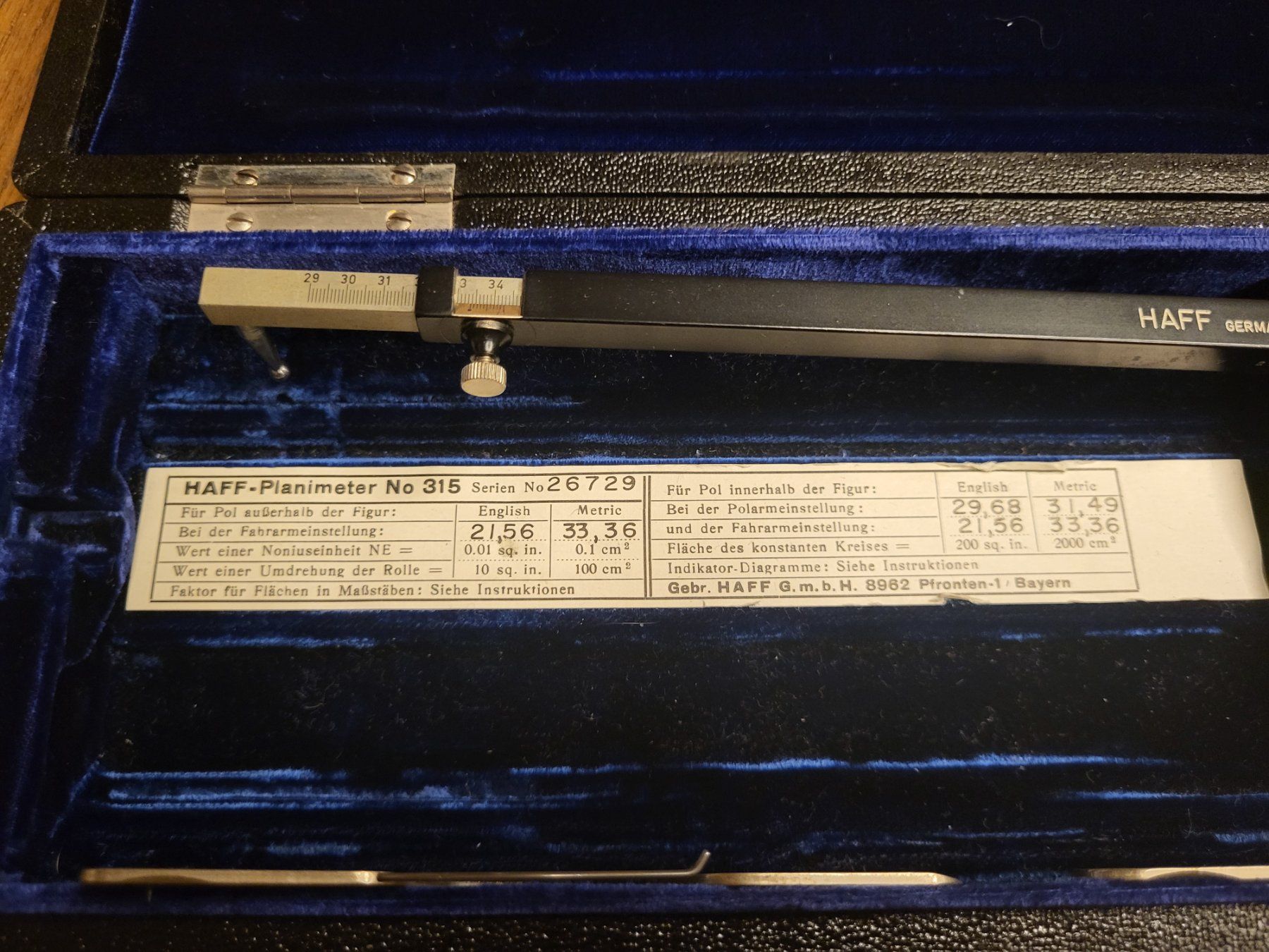 Messen: HAFF Planimeter 315, Messinstrument, Vintage – Gebraucht aus Sonceboz-Sombeval von ant_cd5j 2