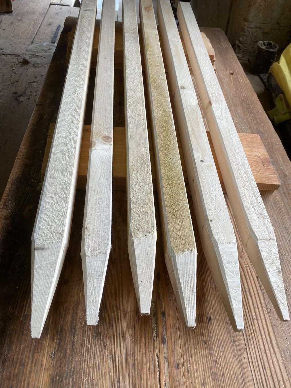 Recinzioni: Zaunpfähle roh/gefast – Nuovo e nell'imballaggio originale da Ebnat Kappel venduto da butterfly60