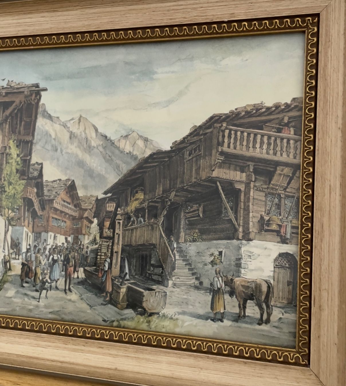 Foto & Immagini: Schönes Schweizer Bergdorf Bild gerahmt – Usato da Winterthur venduto da ttltc 1