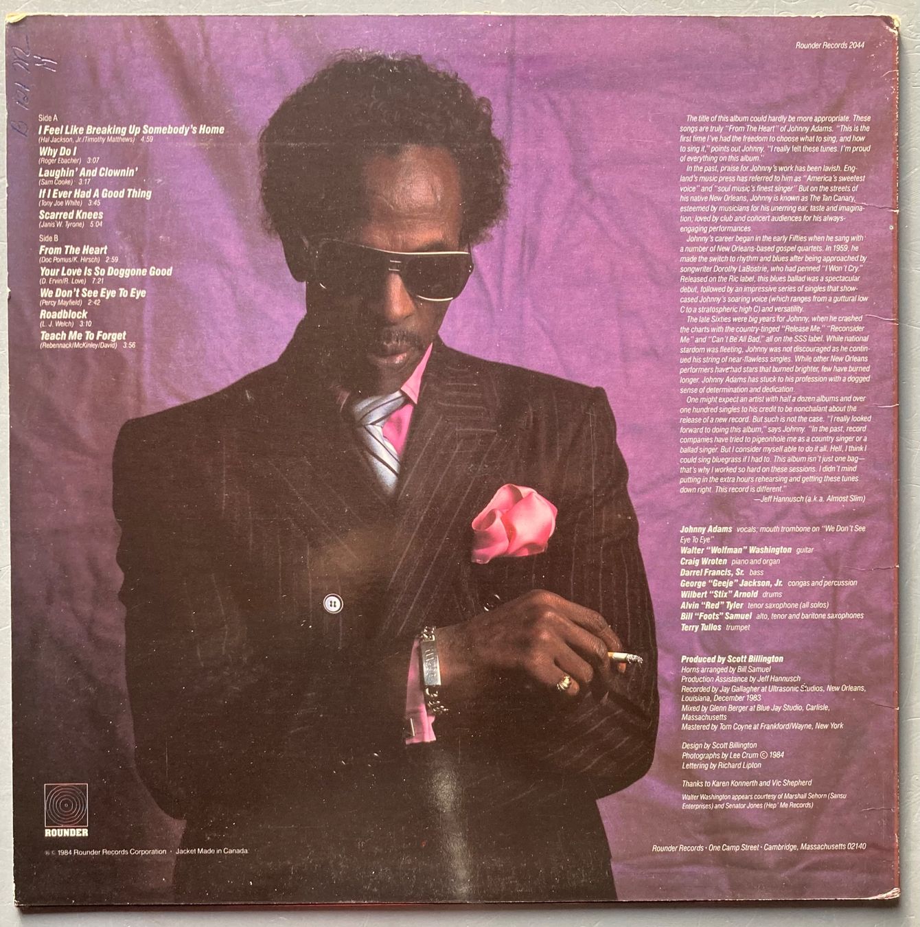 Schallplatten: JOHNNY ADAMS - FROM THE HEART – Gebraucht aus Poliez-Pittet von Newtown-Records 1