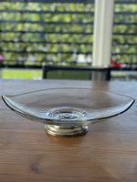 Elegante Glas-Fruchtschale auf Fuss, Durchmesser 38cm