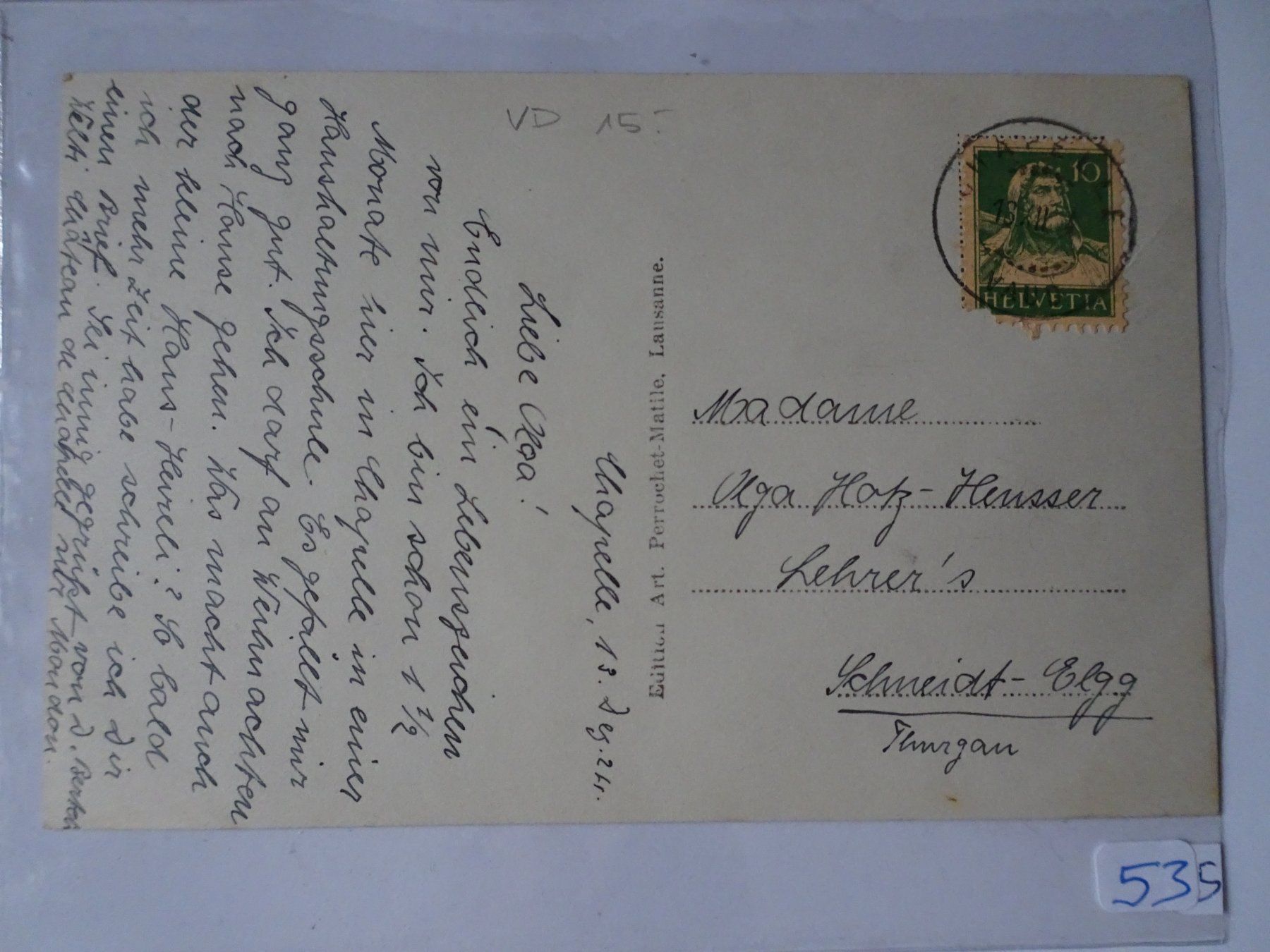 Cartoline postali: AK Chapelle Moudon – Usato da Schönenwerd venduto da schnitzunddrunter 1