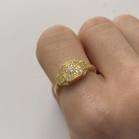 18KGP Vintage Messing Ring