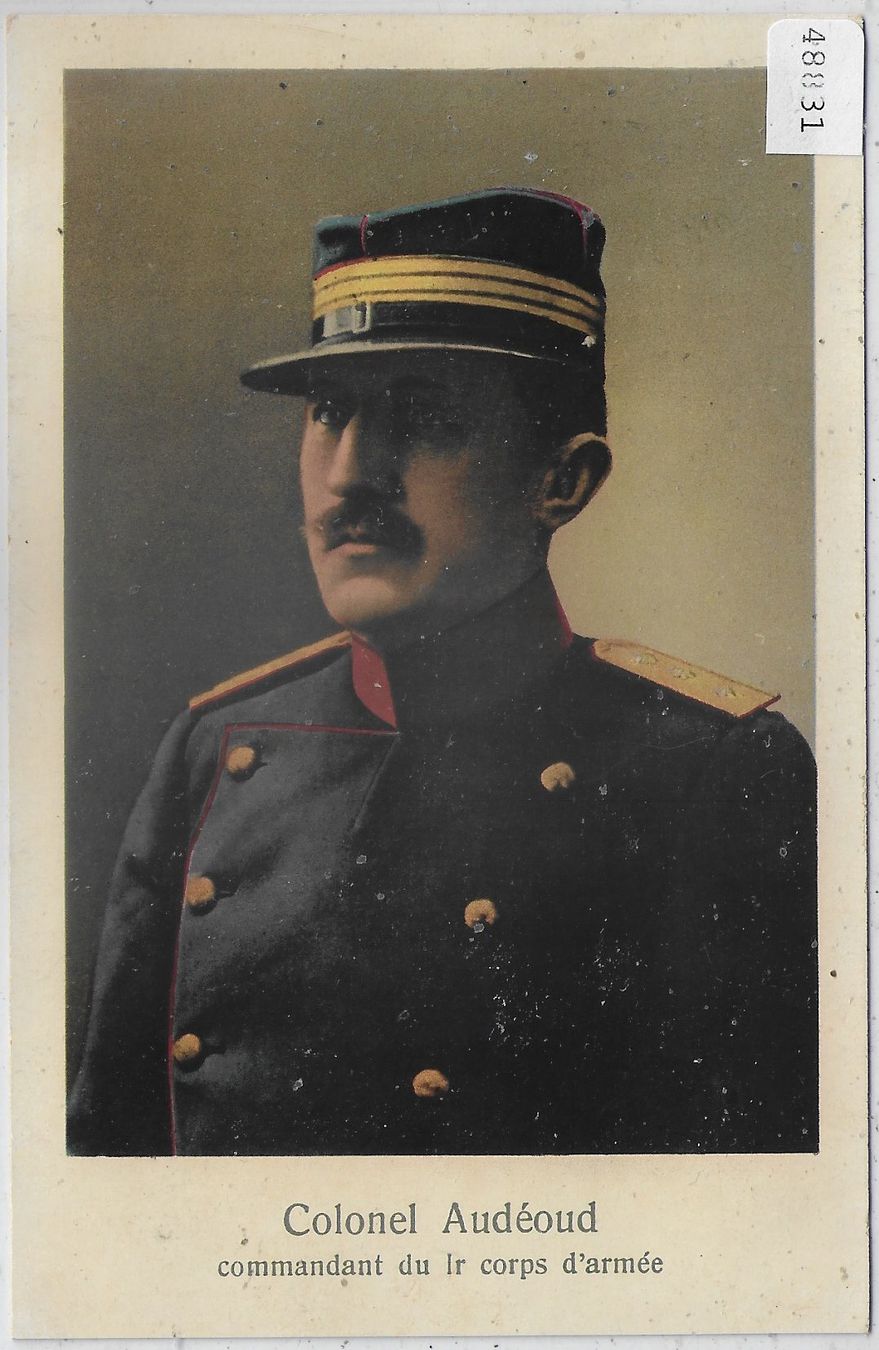 Cartoline postali: Armee Suisse - Colonel Audeoud commandant du Ir corps – Usato da Ettingen venduto da Kartenplanet